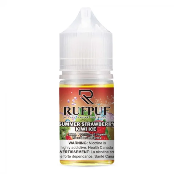 RufPuf Summer Strawberry Kiwi Ice E-liquid – 30ml – RufPuf Nicsalt